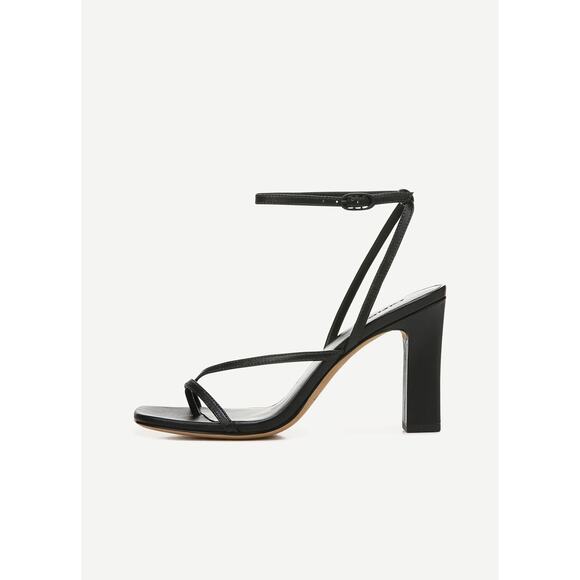 Vince Qiana Strappy Leather Sandals - 8 - Black